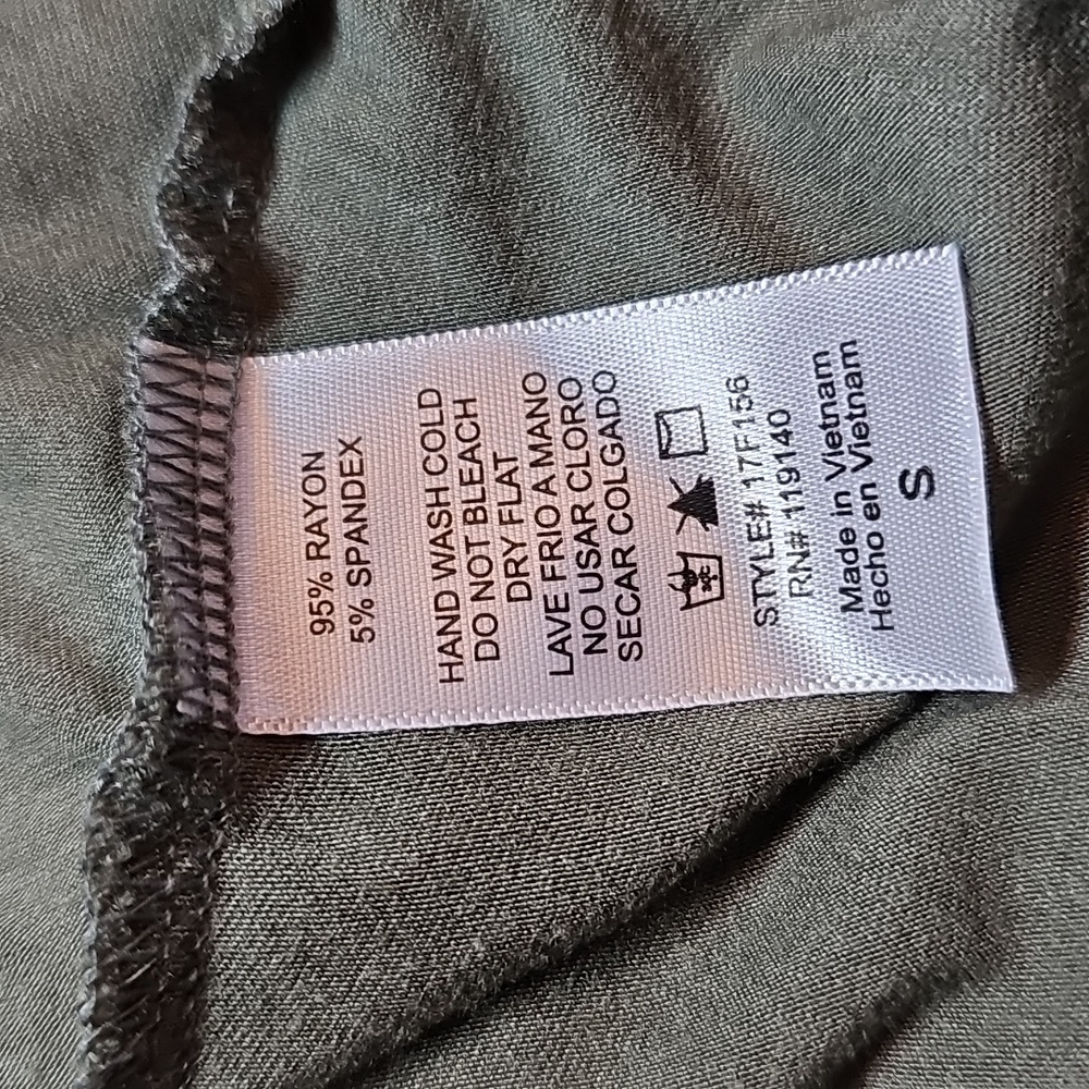 NEW DOUBLE ZERO ARMY GREEN PULLOVER SWING DRESS - Picture 11 of 11